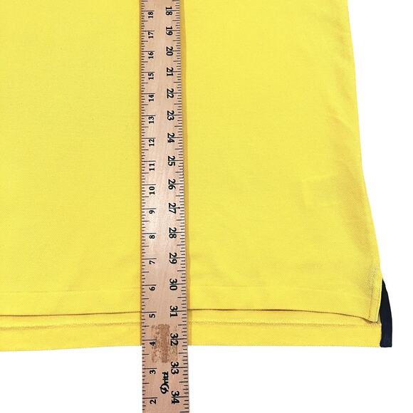 Men’s Polo Ralph Lauren Triple Pony Custom Slim Fit Yellow Polo Shirt Size XL - Picture 13 of 13